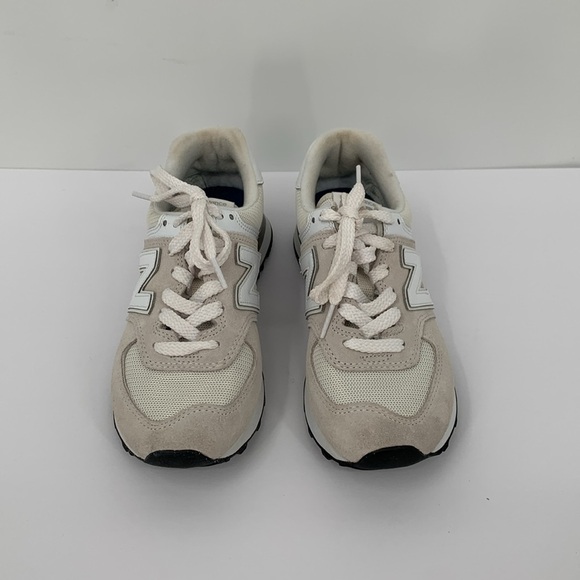 New Balance 574 Core sneakers shoe gray white mesh suede lace-up tie women 5 - Picture 4 of 7